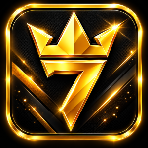 King777 Game golden crown and 7 logo
